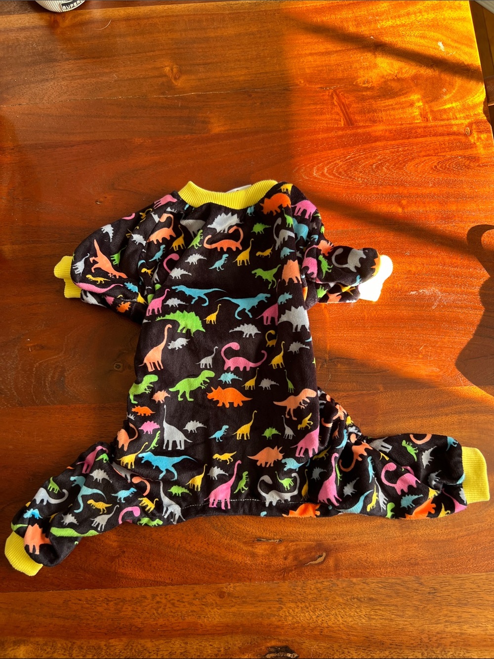 Dinosaur dog pajama onesie
